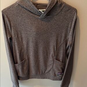 Avalanche Gray Athletic Wear Hooded Sweatshirt with Thumb Slits